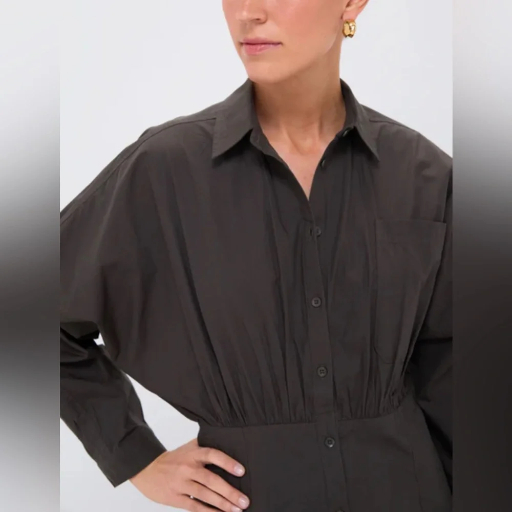 APIECE APART
Deep Olive Pietra Maxi Shirt Dress Size 2 - Picture 5 of 16